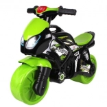 Moto à bascule vert-noir pour enfants