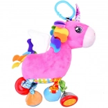 Jouet en peluche suspendu licorne avec hochet pour poussette