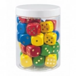 DETOA cubes de jeu en bois dans un tube, 34 pcs