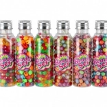 Perles en plastique avec cordon dans une petite boîte – mélange de couleurs