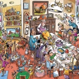 Puzzle COBBLE HILL DoodleTown : Joyeux Thanksgiving 1000 pièces