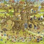 Puzzle Heye ZOO Folle : Enclos des Singes 1000 pièces