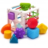 woopie baby cube sensorielle élastique – trieur de formes, 11 pièces