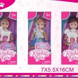 Poupée avec animal en peluche 11,5 cm