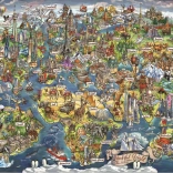 ANATOLIAN Puzzle Carte du monde étonnante 3000 pièces
