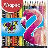 Crayons triangulaires MAPED Color'Peps Animals 18 pcs