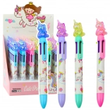 Stylo multicolore Licorne 6 couleurs 0,7 mm