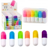 Set de mini surligneurs en étui couleurs intenses 6 pcs