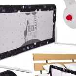 barrière de sécurité ouvrante pour lit 200 cm – noire