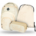 BAAGL Set 3 pièces Coolmate : Sac à dos, Trousse et Sac en beige