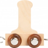 Wagon en bois avec la lettre I pour circuit de train small foot