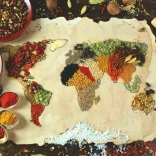 Puzzle Carte du monde en épices 1000 pièces